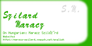 szilard maracz business card